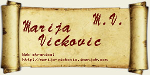 Marija Vicković vizit kartica